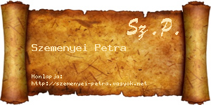 Szemenyei Petra névjegykártya