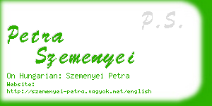 petra szemenyei business card